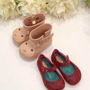 (2 PAIR SET) Mini Melissa Girl shoes NEW